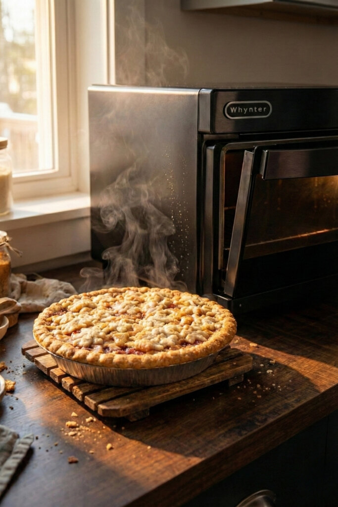 Classic berry crumb pie with golden crust